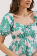 2351 Kloş Poplin Elbise - D. Mint resmi